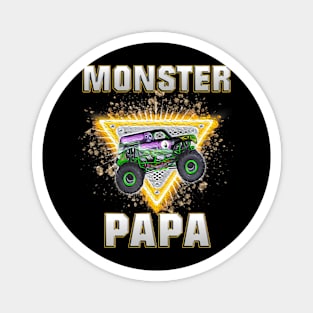 Monster Truck Papa Magnet